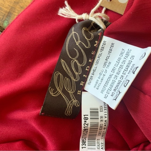 Lela Rose Sleeveless V Neck Short Bridesmaid Flame Dress by Dessy Size 10 - Picture 13 of 16